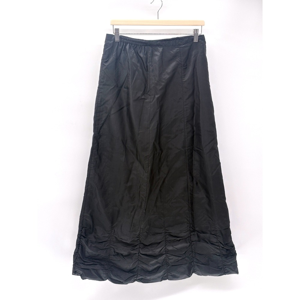 April Cornell Maxi Skirt Silk Black Women Medium Whimsigoth Witchy Minimalist